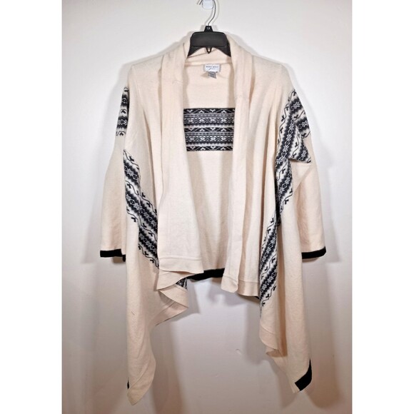 Nine West Lambs Wool Heavy Off White Womens Open Drape Plus Cardigan Size 1X 2X - Picture 1 of 7